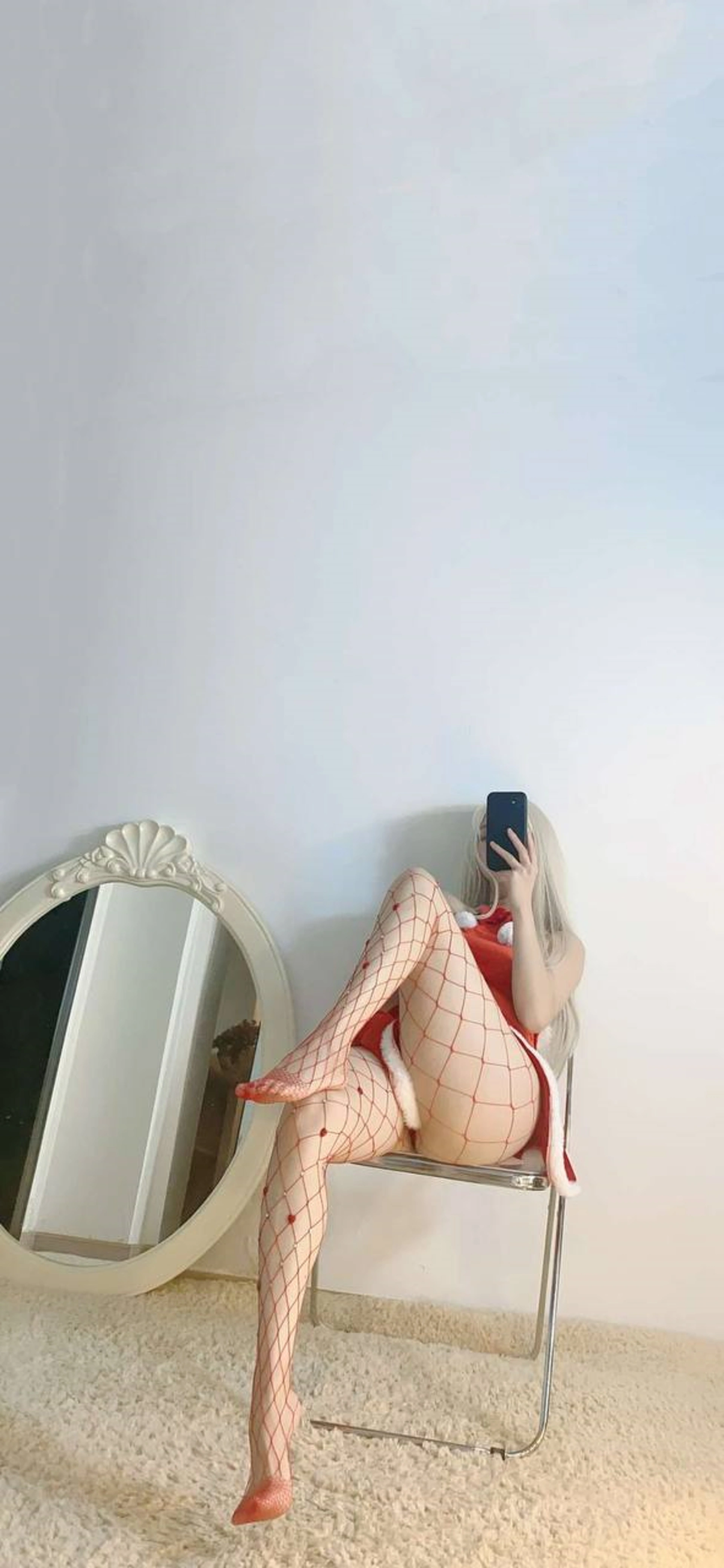 俏妞qiaoniuTT – NO.057 红色网丝 0